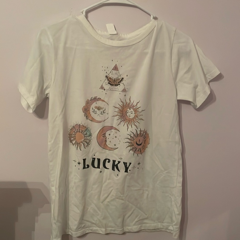 EUC Five below Lucky tee. Size large
